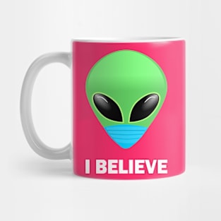 Alien I Believe Face Mask Mug